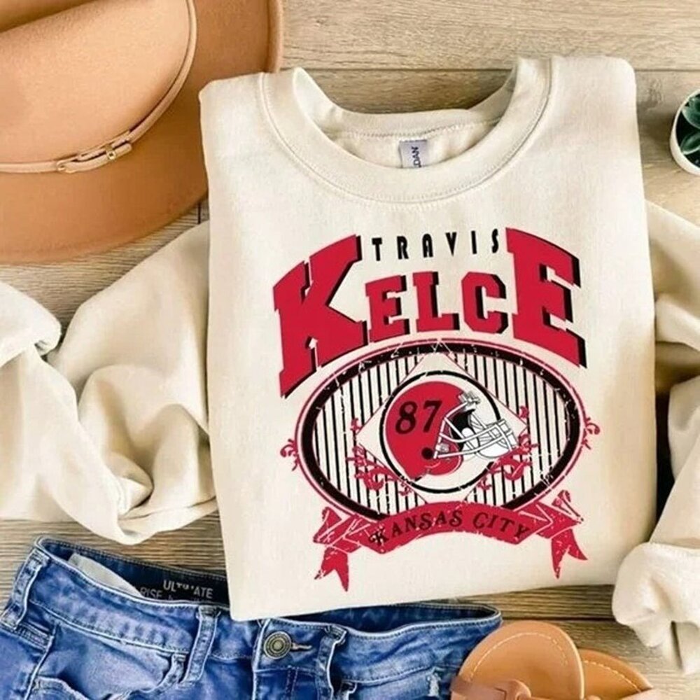 Kansas City Football Crewneck Sweatshirt Travis Kelce 87 Unisex Fan Gift 17